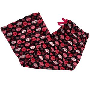 Small Shop Boutique Black Cupcake Pj Pants Capri Sz 12/14